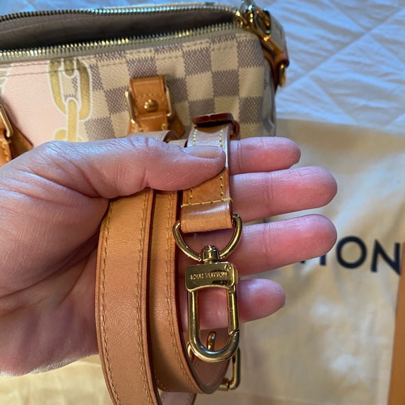 💯 Authentic LOUIS VUITTON Damier Azur Nautical Speedy Bandouliere 25 - Picture 14 of 16